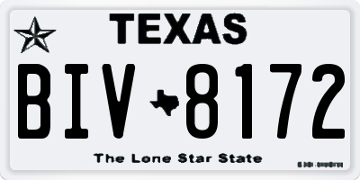 TX license plate BIV8172