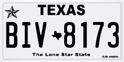 TX license plate BIV8173