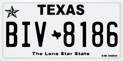 TX license plate BIV8186