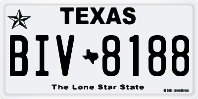 TX license plate BIV8188
