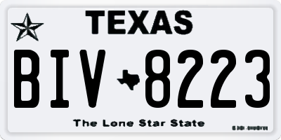 TX license plate BIV8223