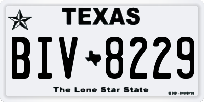TX license plate BIV8229