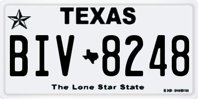 TX license plate BIV8248