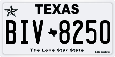 TX license plate BIV8250