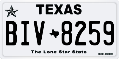 TX license plate BIV8259
