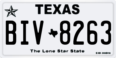 TX license plate BIV8263