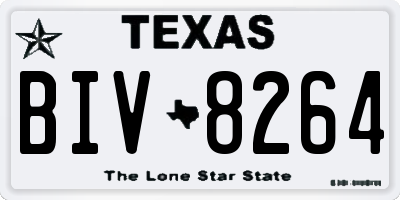 TX license plate BIV8264