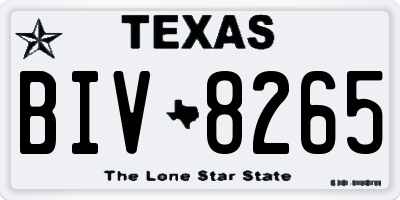 TX license plate BIV8265