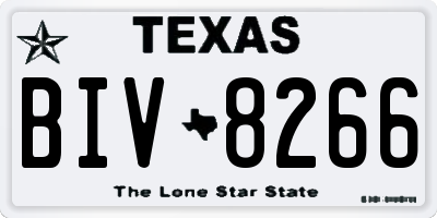 TX license plate BIV8266