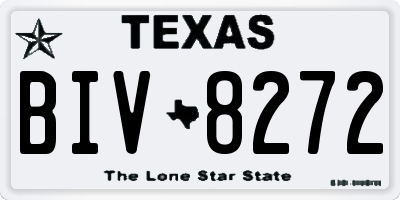TX license plate BIV8272