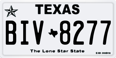 TX license plate BIV8277