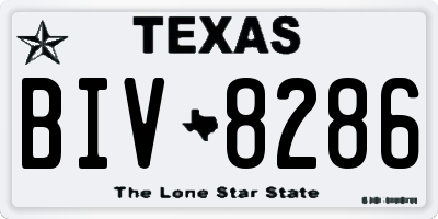 TX license plate BIV8286