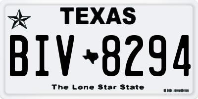 TX license plate BIV8294
