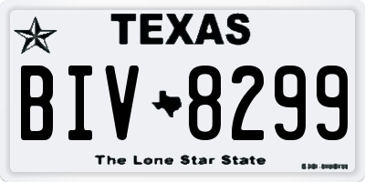 TX license plate BIV8299