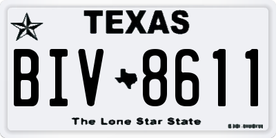 TX license plate BIV8611