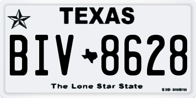 TX license plate BIV8628