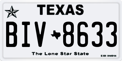 TX license plate BIV8633