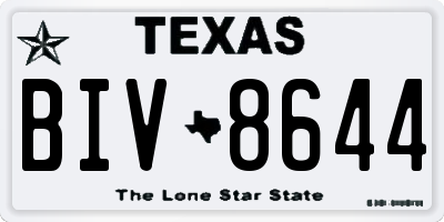 TX license plate BIV8644
