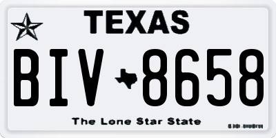 TX license plate BIV8658