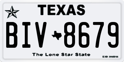 TX license plate BIV8679