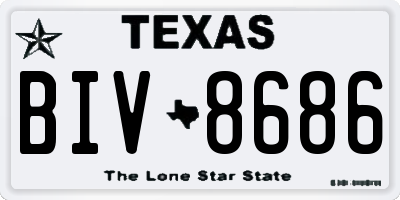 TX license plate BIV8686