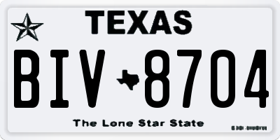 TX license plate BIV8704