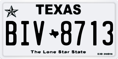 TX license plate BIV8713