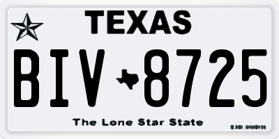TX license plate BIV8725