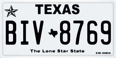 TX license plate BIV8769