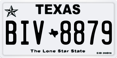 TX license plate BIV8879
