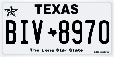 TX license plate BIV8970