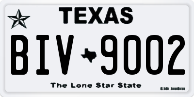 TX license plate BIV9002