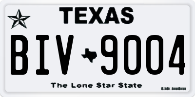 TX license plate BIV9004