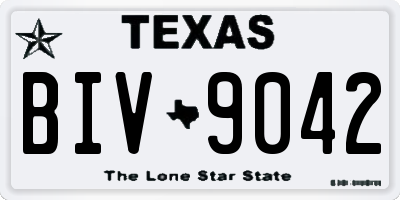 TX license plate BIV9042