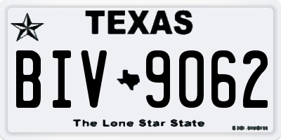 TX license plate BIV9062