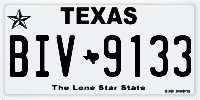 TX license plate BIV9133