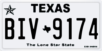 TX license plate BIV9174