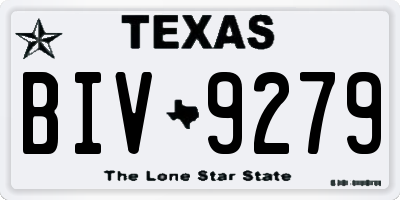TX license plate BIV9279