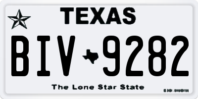 TX license plate BIV9282