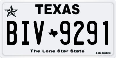 TX license plate BIV9291