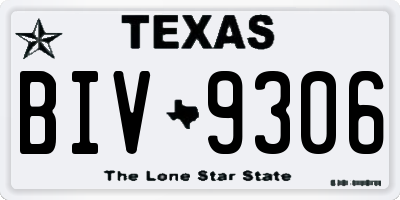 TX license plate BIV9306