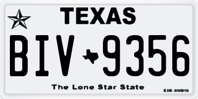 TX license plate BIV9356