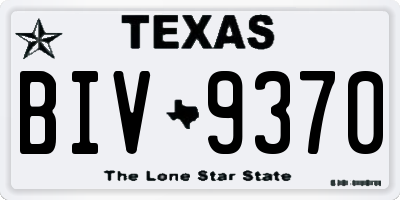 TX license plate BIV9370