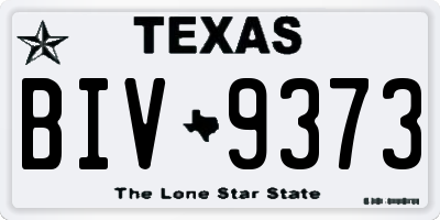 TX license plate BIV9373