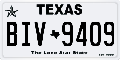 TX license plate BIV9409