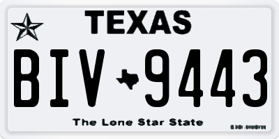TX license plate BIV9443