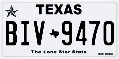 TX license plate BIV9470