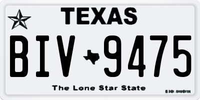 TX license plate BIV9475