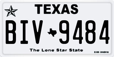 TX license plate BIV9484