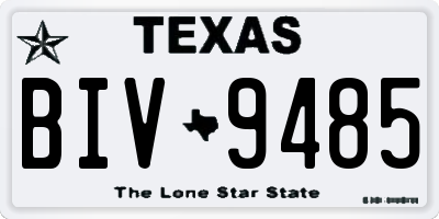 TX license plate BIV9485